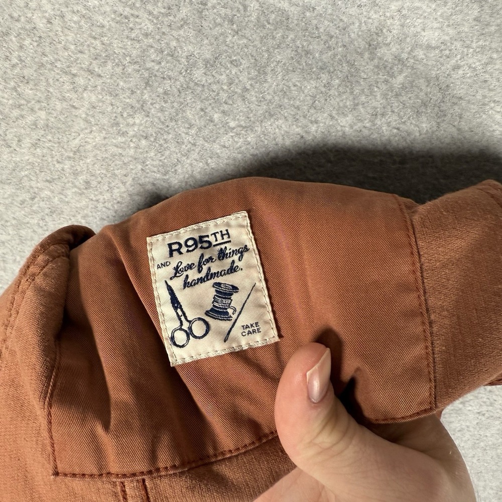 R95th blazer jacket womens 3XL brown corudory button front deluxe handmade - Picture 10 of 13